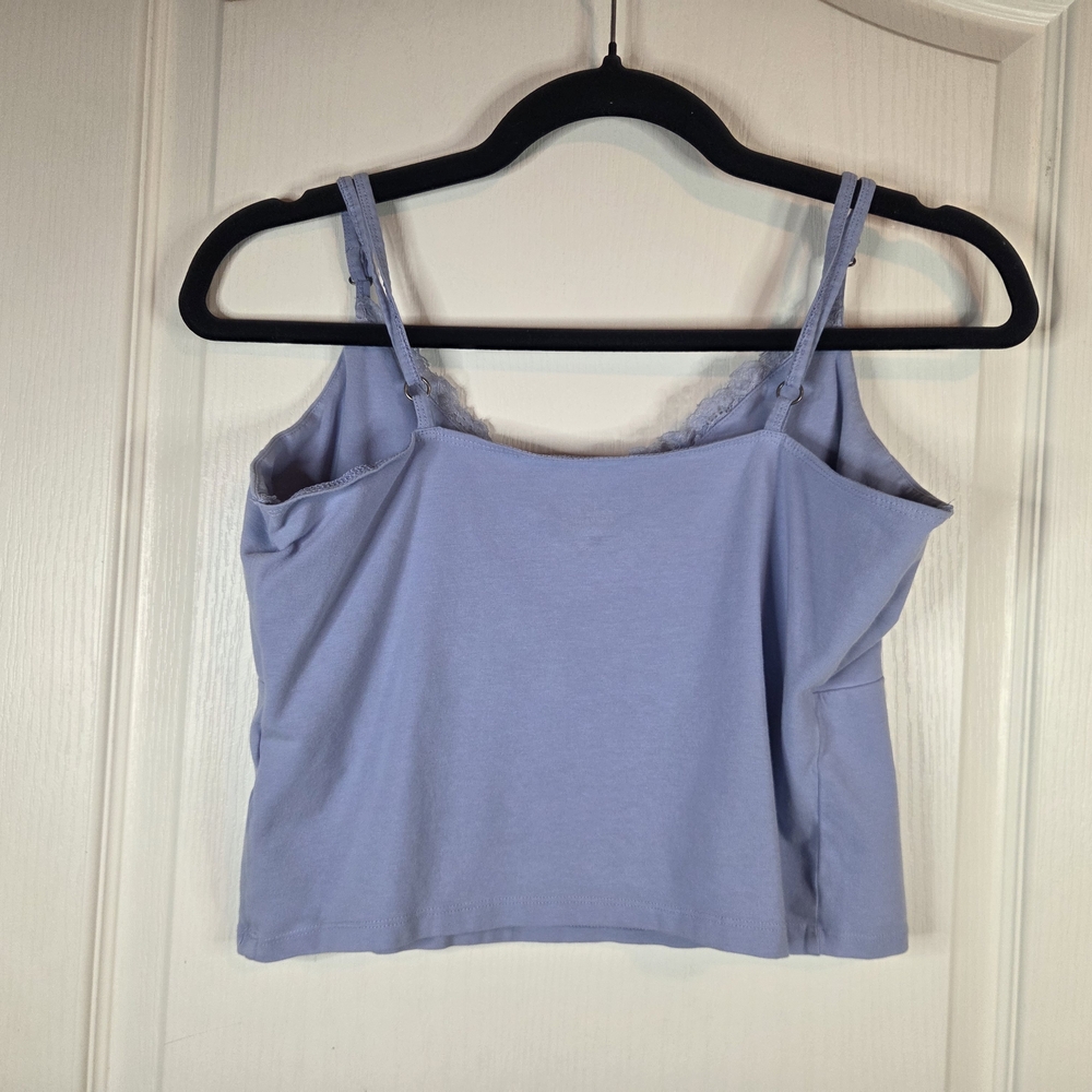 Hollister Lace Edge Cropped Tank Lavender Size Extra Large - Picture 2 of 3